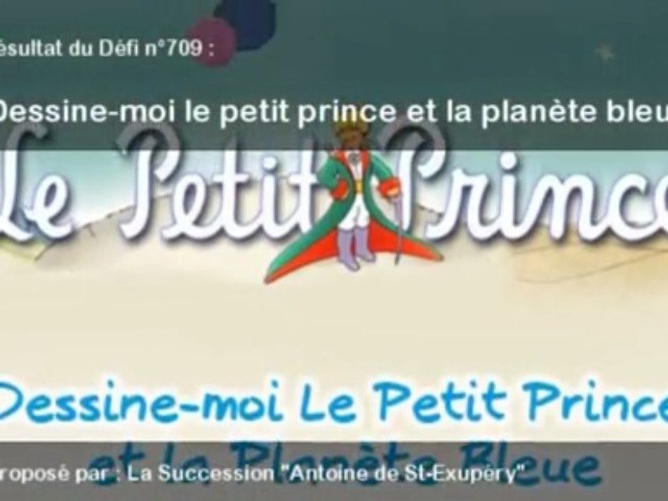 Résultat "Dessine-moi le petit prince et la planète bleue"