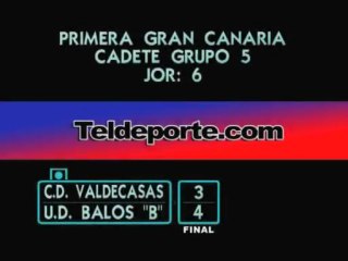 C.D.Valdecasa 3 - U.D. Balos 4 1ª Grupo 5º Cadete Jor 6ª