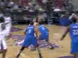 NBA Beno Udrih throws a nice pass to Spencer Hawes, who fini