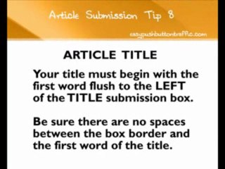 Article Submission Tip 8