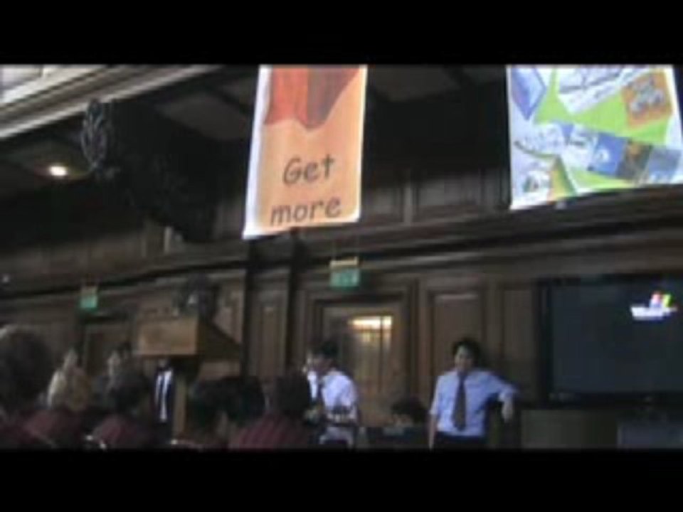 Jamie Maier performs in UCS assembly