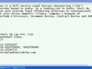 Legal offshoring india