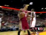 NBA Dwyane Wade steals the ball, runs the floor and finishes