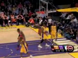 NBA Channing Frye drives past Lamar Odom for the monster dun