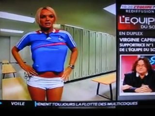 VIRGINIE CAPRICE SUR L'EQUIPE TV 12/11/09