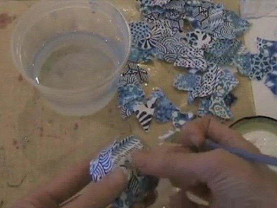 Fast & Easy Glitter Decoupage Ornaments