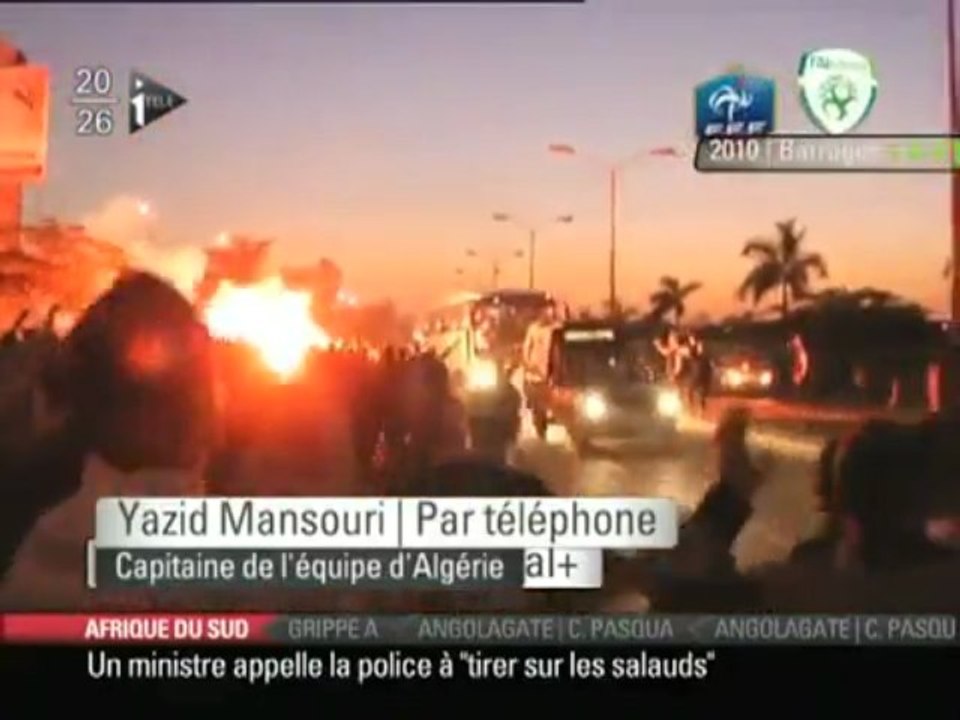 Joueurs Algériens agressés à l'arrivée à l'hotel en Egypte