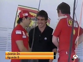 Alonso with Ferrari for the first time at Valencia,Spain