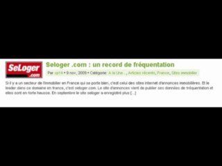 Marché immobilier - 14 novembre 2009