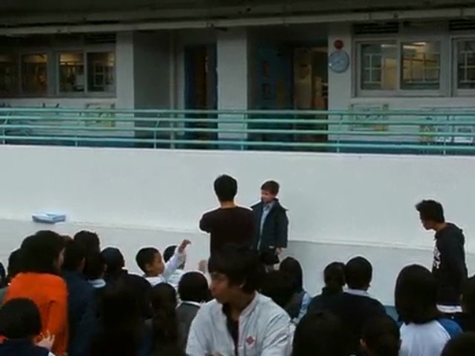 Paul-Lou performs at school