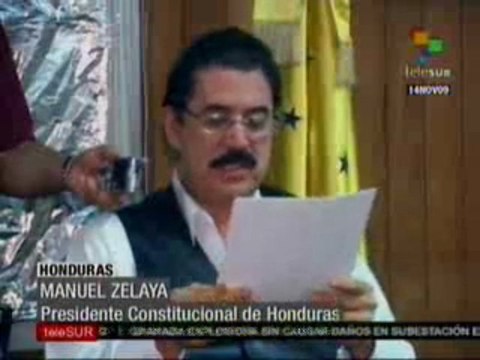 Zelaya no acepta pacto restitución que valide golpe Estado