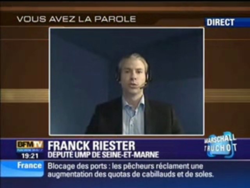 Franck Riester BFM TV 15 avril 2009
