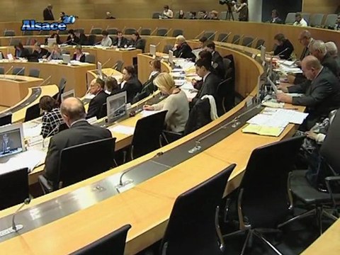 Séance plénière au conseil régional d'Alsace
