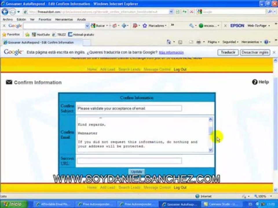 Tutorial autoresponder gratis 2