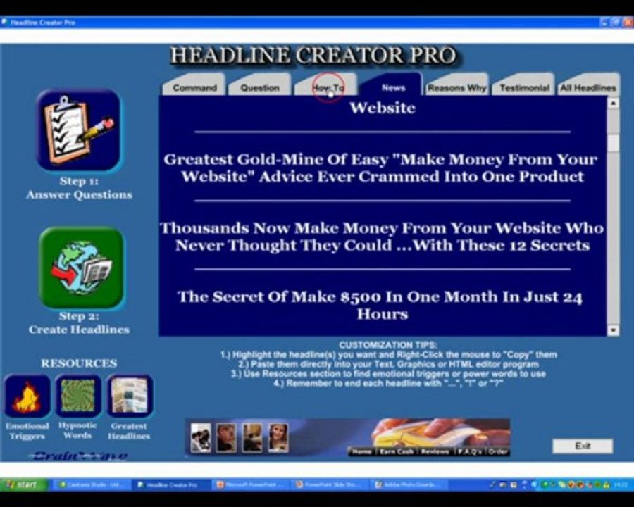 Create great headlines instantly