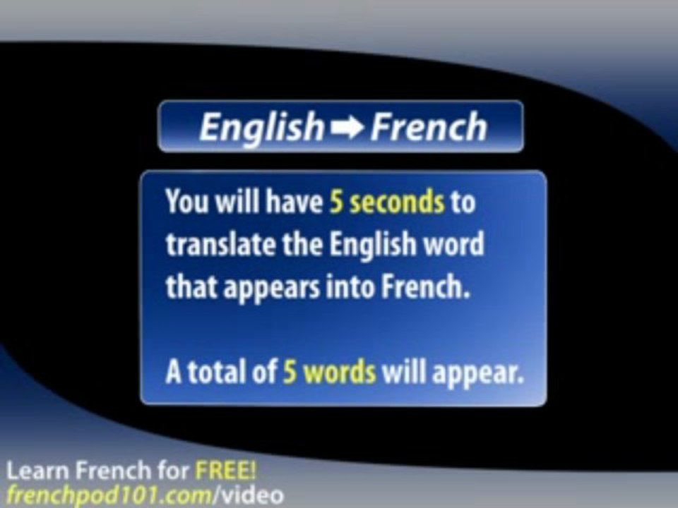 Learn French - French Video Vocabulary Beginner series #3