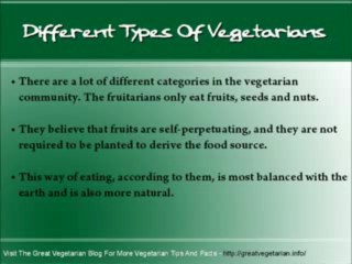 Different Types Of Vegetarians - Great Vegetarian