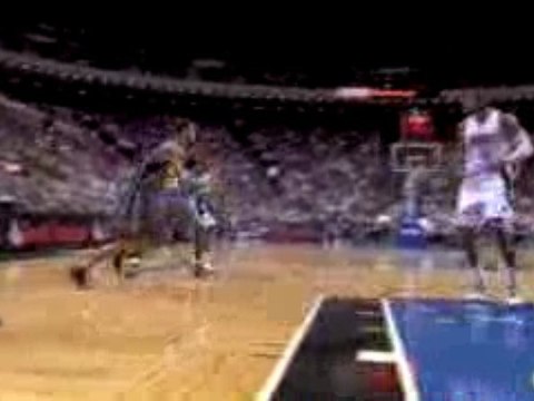 NBA Jameer Nelson finds Dwight Howard down low for the slam.