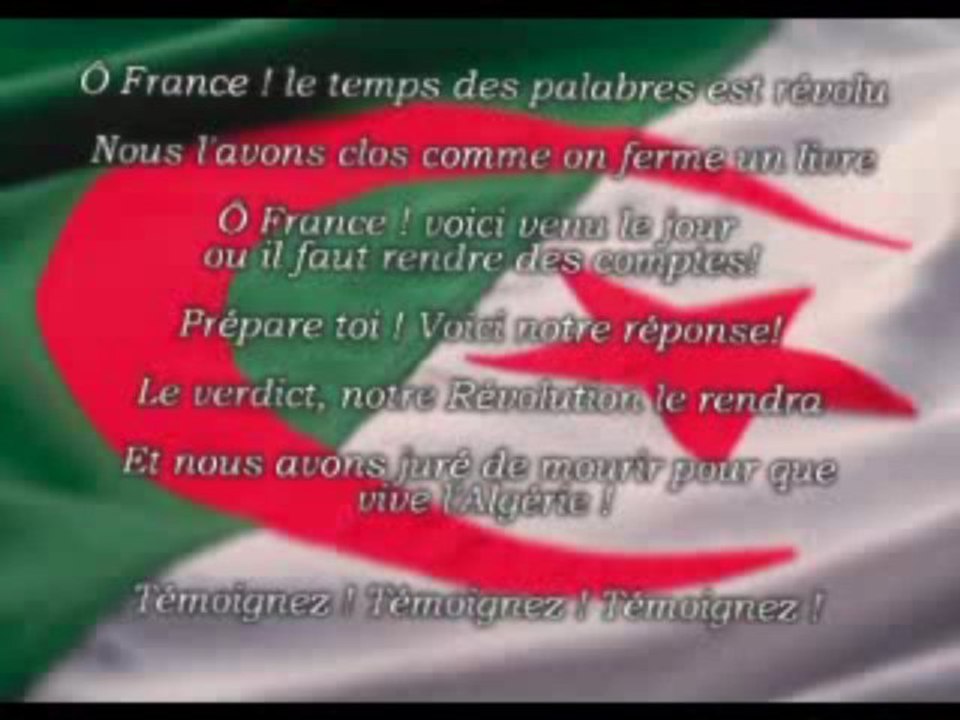 Algéria hymme nationale