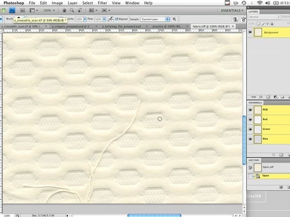 Scanning Fabric for Painting Croquis and Flats in Photoshop