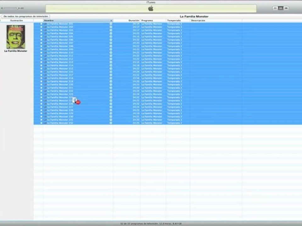 Cómo organizar series convertidas en iTunes