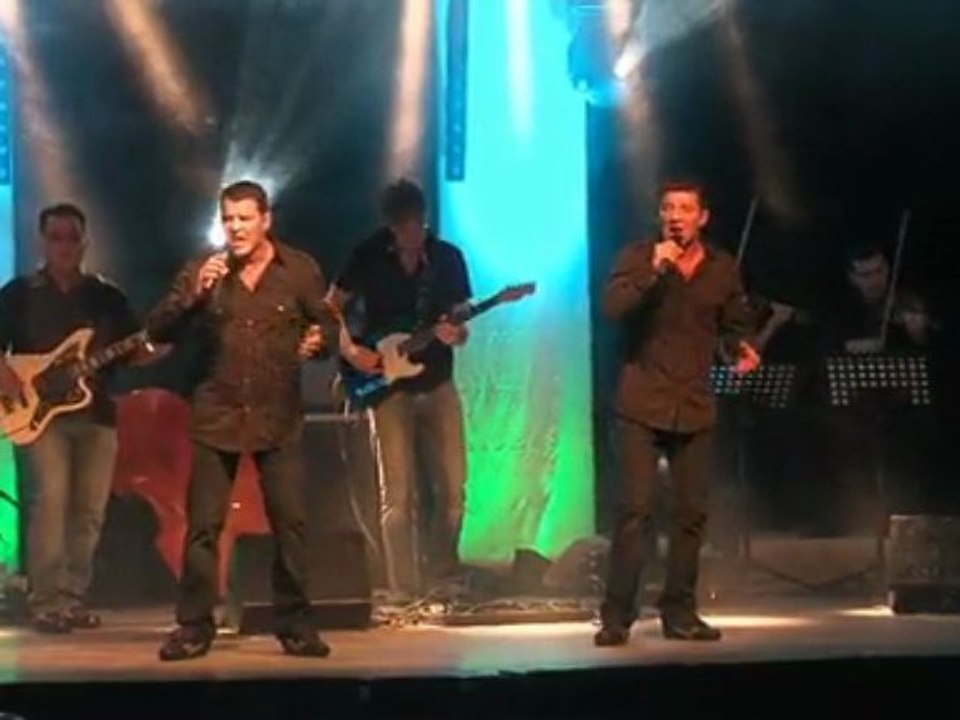 musique les JUMEAUX concert accompagnés de leurs 8 musiciens