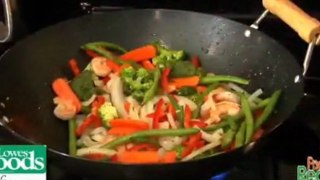 Colorful Shrimp Stir-Fry & Roasted Sweat Potatoes