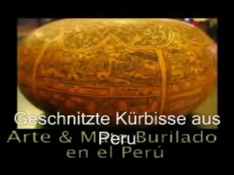 Geschnitzte Kürbisse aus Peru