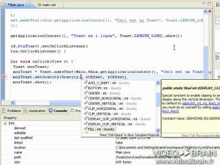 Android : Les toasts