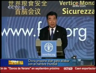 Acabar con el Hambre Mundial China Cumbre FAO
