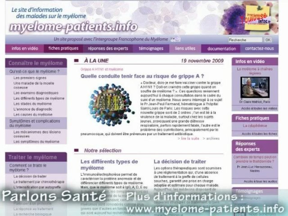 Parlons santé sur le myélome