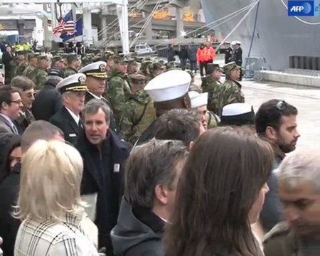 extrait de l'arrivée de l'USS New York dans la Big Apple