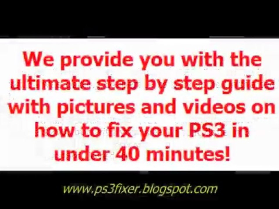 PS3 Fixer YLOD No More PlayStation 3 Yellow Light of Death