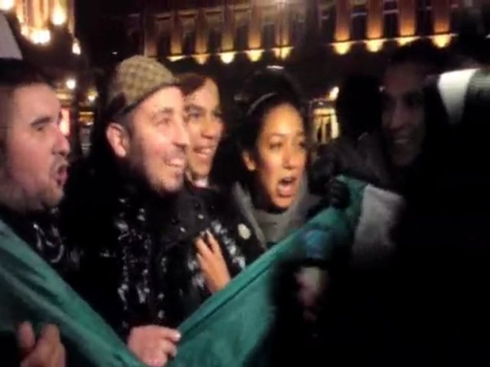 Supporters des Verts dans la ville rose le 18 novembre 2009