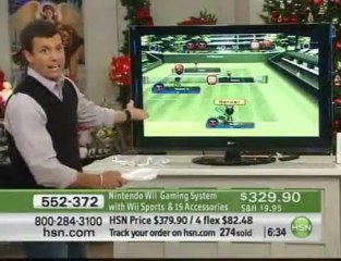 Régis fait une démo de Wii Sports Tennis au télé-achat