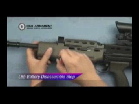 Airsoft AEG G&G L85 Battery Removal Taking Out by AirSplat