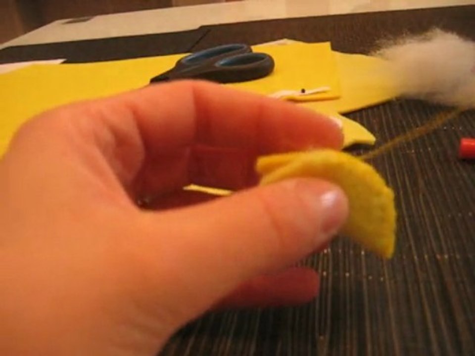 Quartiers de citron à réaliser en feutrine dinette