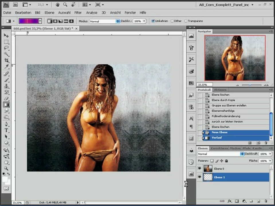 Photoshop Tutorial - Frabkontrast-Look - Deutsch