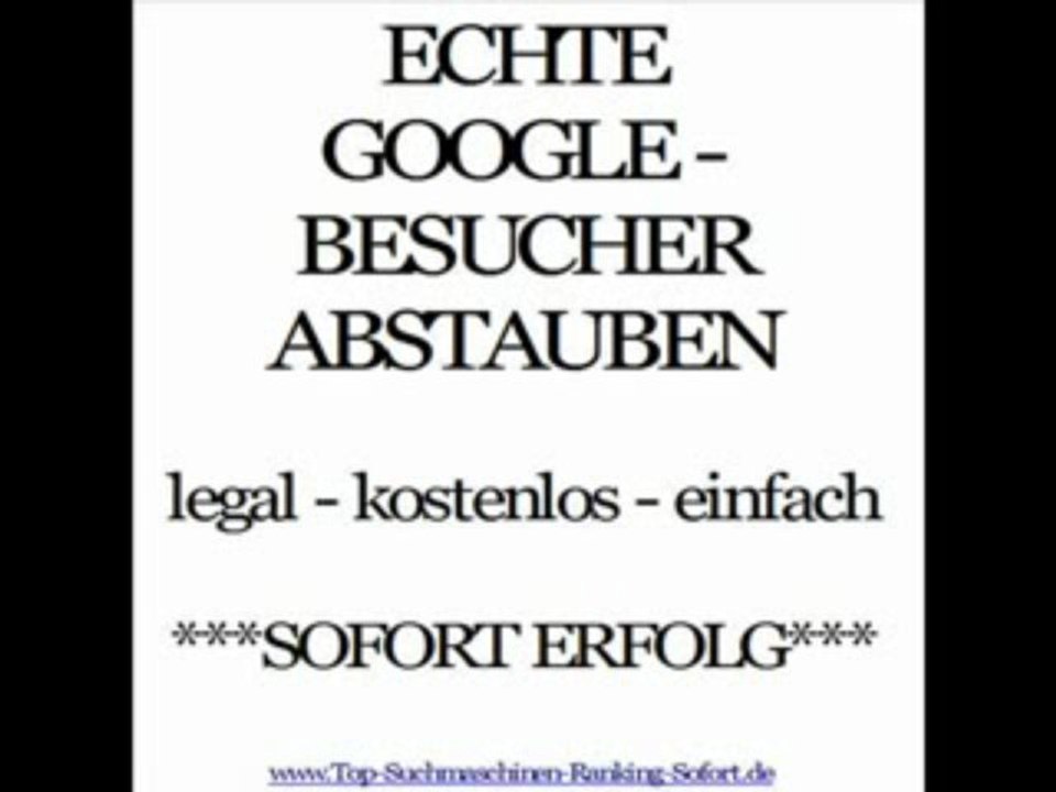 Video-Anzeige: Top-Suchmaschinen-Ranking-Sofort.de