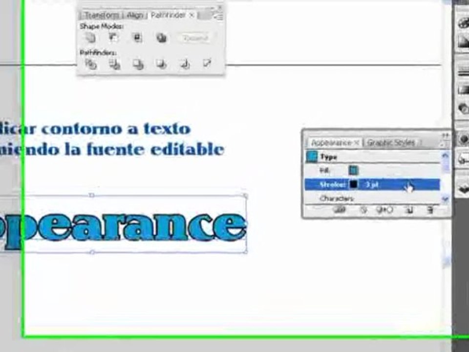 Illustrator - Como crear texto con contorno