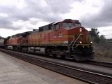 BNSF #4382 W/ a Grain Train