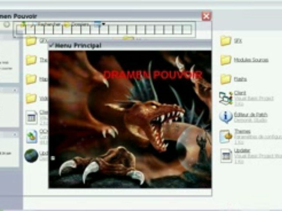 probleme script barre lancement rapide