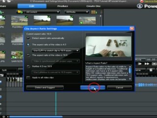 CyberLink PowerDirector 8 - Ratio d'Affichage