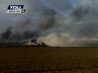Il C-130 precipitato: l'interveno dei soccorritori
