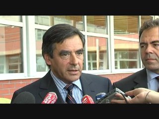 Visite de Fillon et Chatel au lycée professionnel