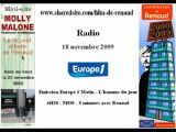 Renaud - Europe 1 18/11/2009 L'homme du jour - Molly Malone