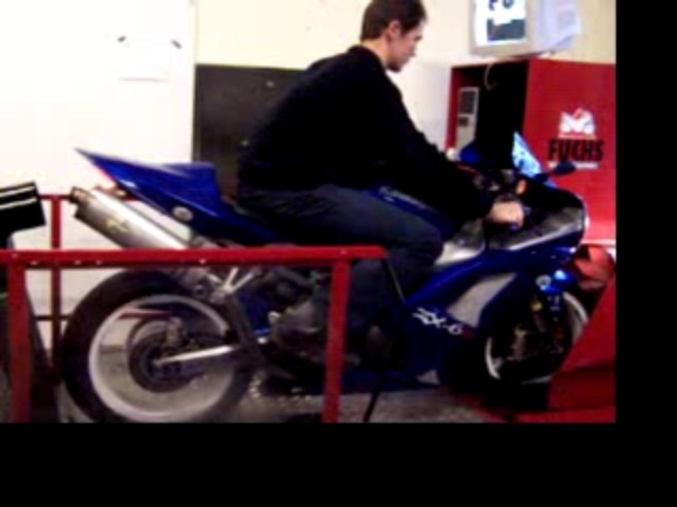 Passage au banc de puissance de la kawasaki ZX 636 à Diaz