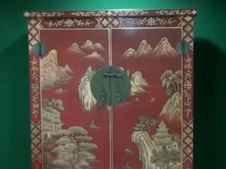 Armoire décorée de paysages chinois - CH08AR0008