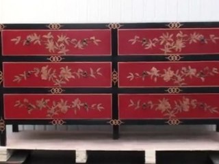 Buffet chinois rouge - CH08BU0005