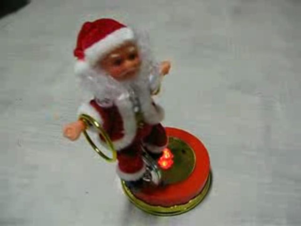 père noël automate acrobate rythme western